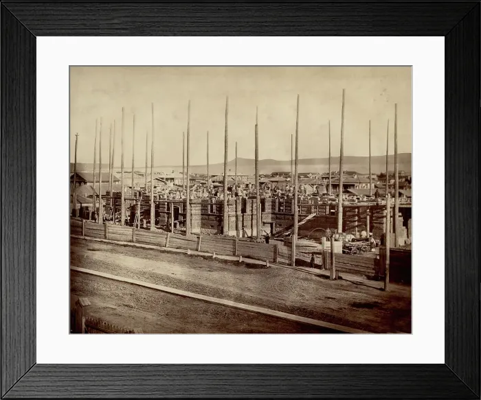 Framed Print : Construction of the Krasnoyarsk Women's Gymnasium, 1883. Creator: AK Keppel Framed Print : Construction of the Krasnoyarsk Women's Gymnasium, 1883. Creator: AK Keppel