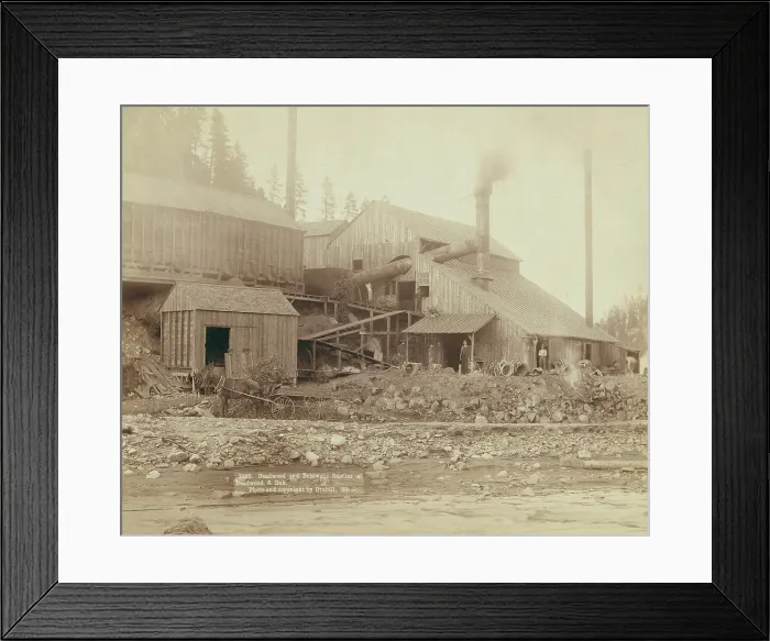 Framed Print : Deadwood and Delaware Smelter at Deadwood, SDak, 1890. Creator: John C. H. Grabill Framed Print : Deadwood and Delaware Smelter at Deadwood, SDak, 1890. Creator: John C. H. Grabill