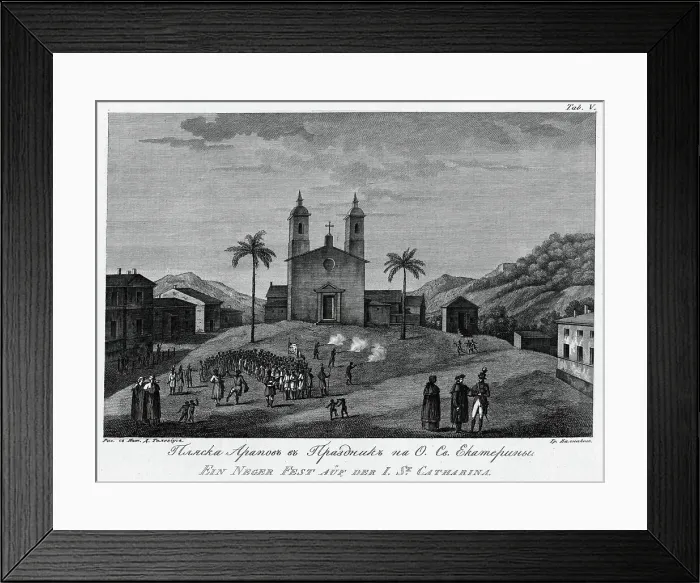 Framed Print : Holiday Dance on St. Catherine Island, 1813. Creator: Ivan Ivanovich Kolpakov Framed Print : Holiday Dance on St. Catherine Island, 1813. Creator: Ivan Ivanovich Kolpakov
