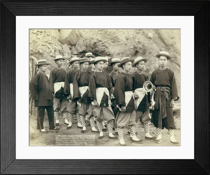 Framed Print : Hose team The champion Chinese Hose Team of America, who won the great Hub-and-Hub... 1888. Creator: John C. H. Grabill Framed Print : Hose team The champion Chinese Hose Team of America, who won the great Hub-and-Hub... 1888. Creator: John C. H. Grabill