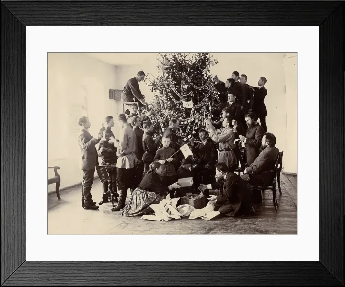 Framed Print : Decorating the Christmas tree at the Krasnoyarsk Teachers Seminary, 1894. Creator: Lukhtanska Framed Print : Decorating the Christmas tree at the Krasnoyarsk Teachers Seminary, 1894. Creator: Lukhtanska