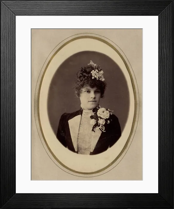 Framed Print : Young woman, late 19th cent - early 20th cent. Creator: I Milevskii Framed Print : Young woman, late 19th cent - early 20th cent. Creator: I Milevskii
