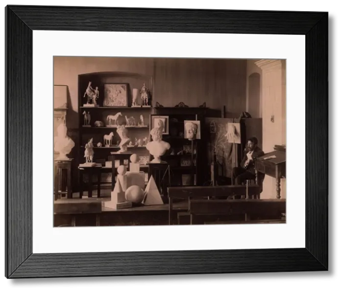 Framed Print : Drawing Class at the Real School in Tyumen, 1889. Creator: N Terekhov Framed Print : Drawing Class at the Real School in Tyumen, 1889. Creator: N Terekhov