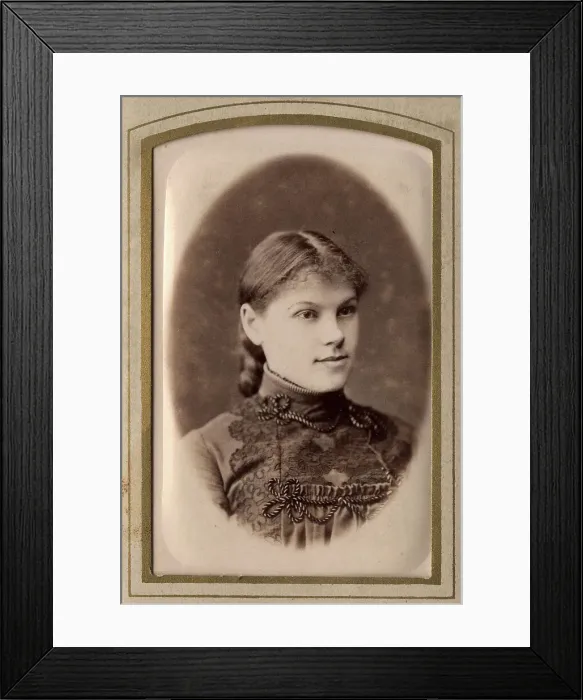 Framed Print : Photo of a girl, late 19th cent - early 20th cent. Creator: PA Milevskii Framed Print : Photo of a girl, late 19th cent - early 20th cent. Creator: PA Milevskii