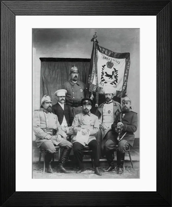 Framed Print : Irkutsk Voluntary Fire Society. Zeichmester of the society A.I. Andreev... 1894. Creator: R Prorokov Framed Print : Irkutsk Voluntary Fire Society. Zeichmester of the society A.I. Andreev... 1894. Creator: R Prorokov
