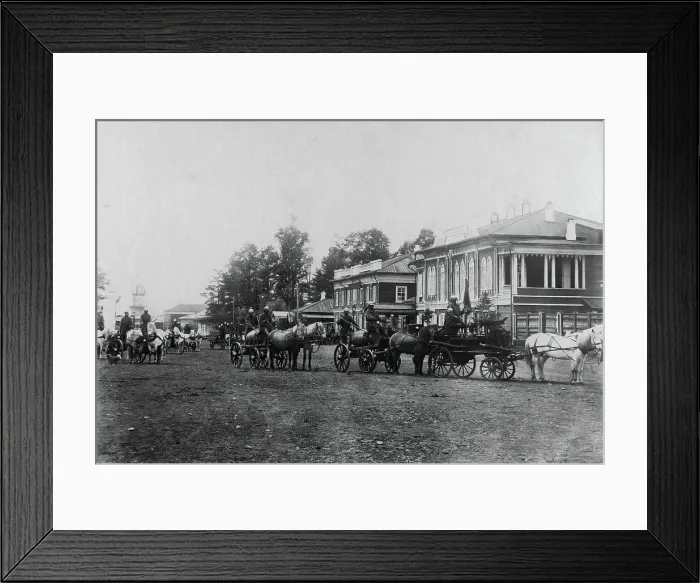 Framed Print : Irkutsk police fire brigade. Convoy of the second division, 1894. Creator: R Prorokov Framed Print : Irkutsk police fire brigade. Convoy of the second division, 1894. Creator: R Prorokov