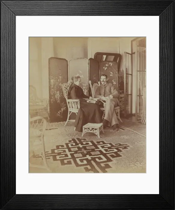 Framed Print : Sarah E Smith, dressed in mourning for her husband, and her brother Fredericks Pray... 1899. Creator: Maud Morphew Framed Print : Sarah E Smith, dressed in mourning for her husband, and her brother Fredericks Pray... 1899. Creator: Maud Morphew