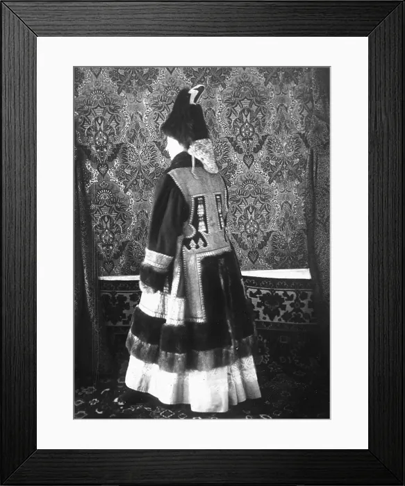Framed Print : A Yakut woman in festive attire, 1890. Creator: Unknown Framed Print : A Yakut woman in festive attire, 1890. Creator: Unknown