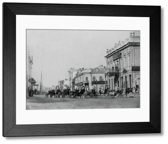 Framed Print : Convoy of the Irkutsk Voluntary Fire Society, 1894. Creator: R Prorokov Framed Print : Convoy of the Irkutsk Voluntary Fire Society, 1894. Creator: R Prorokov