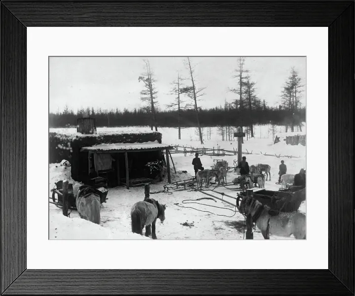 Framed Print : Khapchagai post station, 1890. Creator: Unknown Framed Print : Khapchagai post station, 1890. Creator: Unknown
