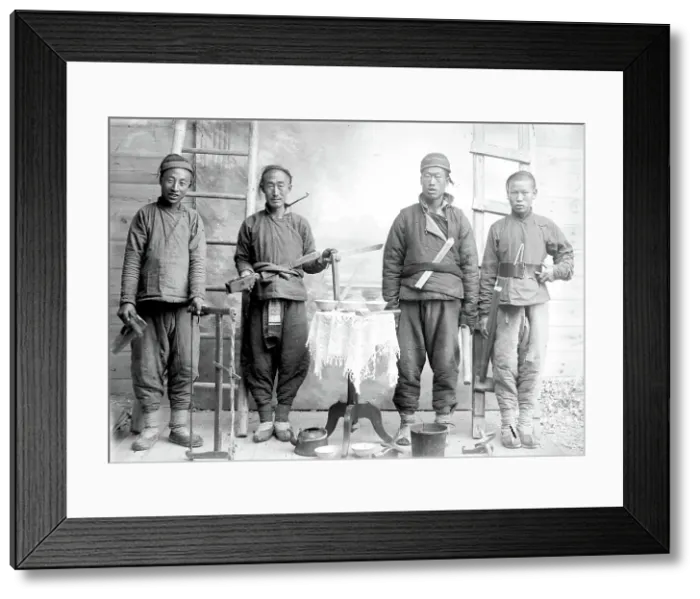 Framed Print : Asian Men, 1880. Creator: Nikolai Nikolaevich Petrov Framed Print : Asian Men, 1880. Creator: Nikolai Nikolaevich Petrov