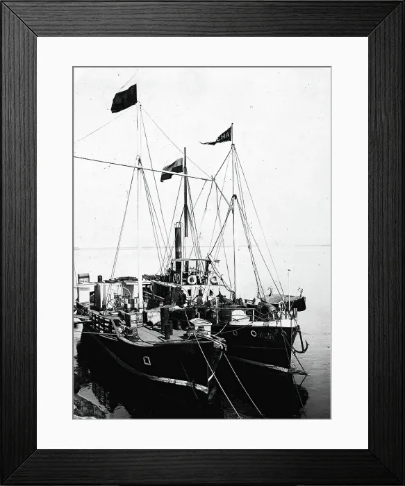 Framed Print : Steamers in festive decoration, 1890. Creator: Unknown Framed Print : Steamers in festive decoration, 1890. Creator: Unknown