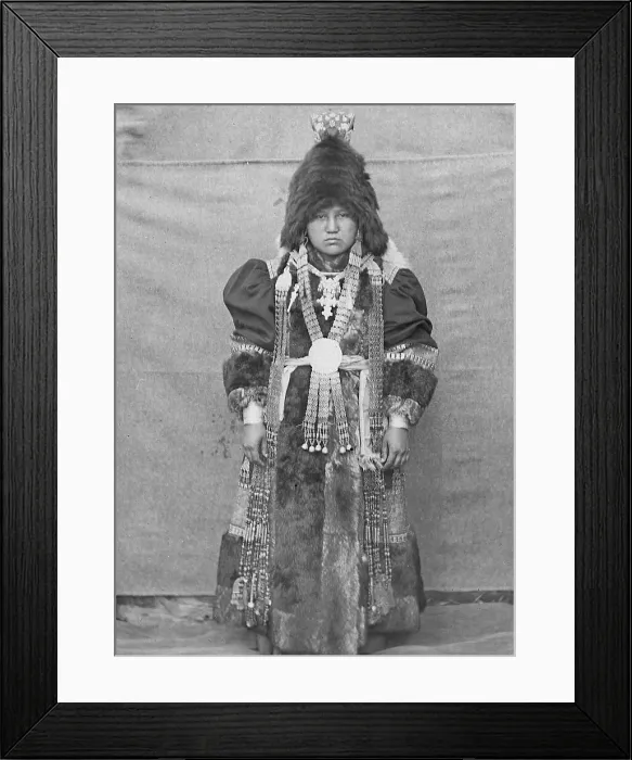 Framed Print : Yakut woman in festive attire, 1890. Creator: Unknown Framed Print : Yakut woman in festive attire, 1890. Creator: Unknown