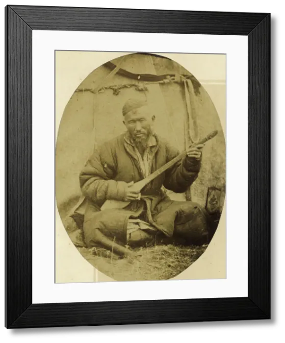 Framed Print : Kirghiz Individuals: a Singer, 1870. Creator: LK Poltoratskaia Framed Print : Kirghiz Individuals: a Singer, 1870. Creator: LK Poltoratskaia
