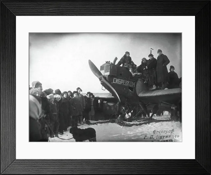 Framed Print : Aerosleds on the Ob, 1880. Creator: GP Putintsev Framed Print : Aerosleds on the Ob, 1880. Creator: GP Putintsev