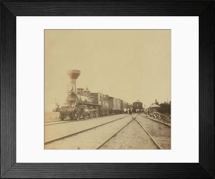 Framed Print : A train on the Ussuri line of the Trans-Siberian railway, between Vladivostok and... 1899. Creator: Eleanor Lord Pray Framed Print : A train on the Ussuri line of the Trans-Siberian railway, between Vladivostok and... 1899. Creator: Eleanor Lord Pray