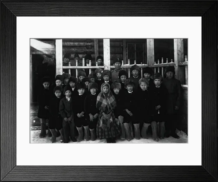Framed Print : Pupils of the parish school, 1890. Creator: Unknown Framed Print : Pupils of the parish school, 1890. Creator: Unknown