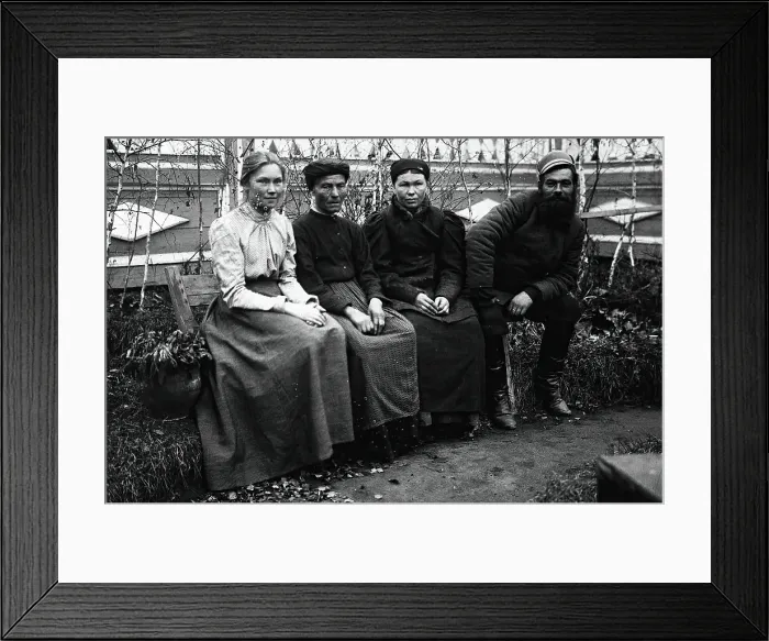 Framed Print : Old Believer family, 1890. Creator: Unknown Framed Print : Old Believer family, 1890. Creator: Unknown