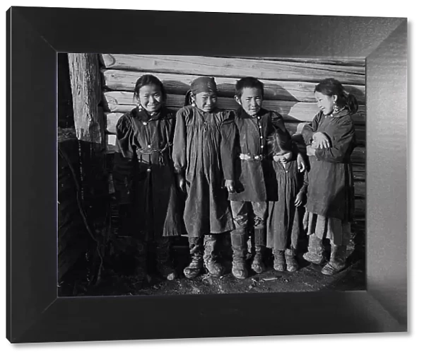 Buryat children, late 19th cent - early 20th cent. Creator: I Popov