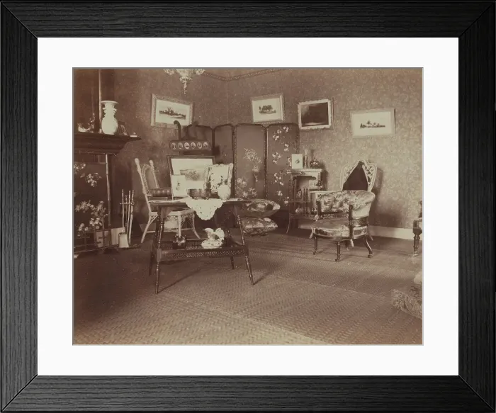 Framed Print : Corner of drawing room, facing east, Dom Smith, Vladivostok, Russia, 1899. Creator: Eleanor Lord Pray Framed Print : Corner of drawing room, facing east, Dom Smith, Vladivostok, Russia, 1899. Creator: Eleanor Lord Pray