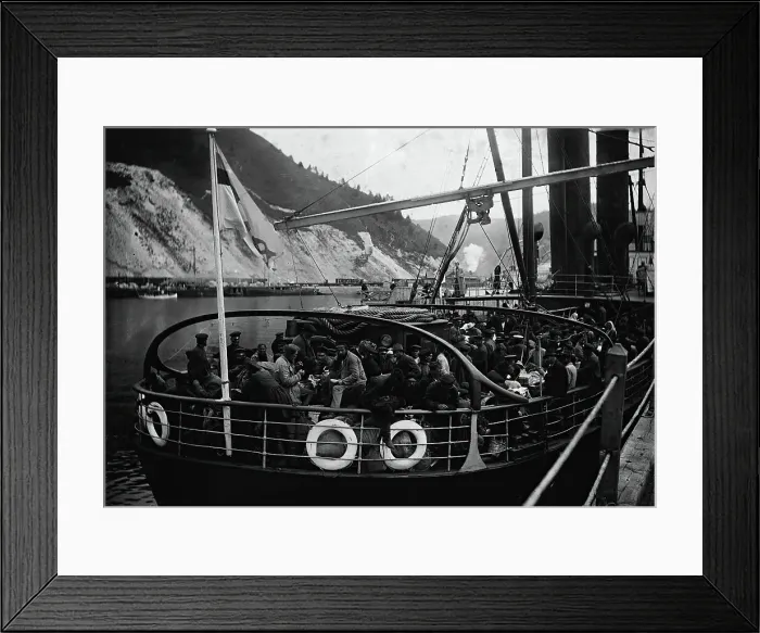 Framed Print : Passenger ship on the Lena, 1890. Creator: Unknown Framed Print : Passenger ship on the Lena, 1890. Creator: Unknown