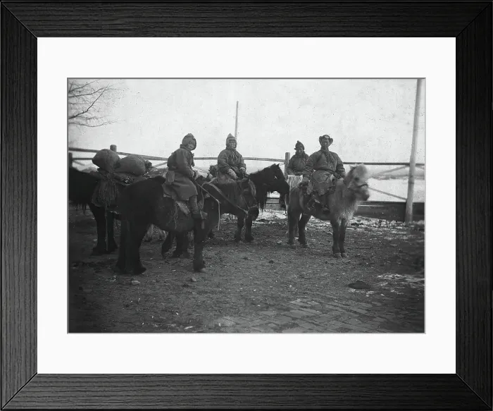 Framed Print : Yakuts on horses, 1890. Creator: Unknown Framed Print : Yakuts on horses, 1890. Creator: Unknown