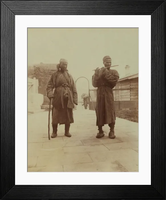 Framed Print : Two Chinese musician street performers in the upper yard, Dom Smith, Vladivostok, Russia, 1899. Creator: Eleanor Lord Pray Framed Print : Two Chinese musician street performers in the upper yard, Dom Smith, Vladivostok, Russia, 1899. Creator: Eleanor Lord Pray