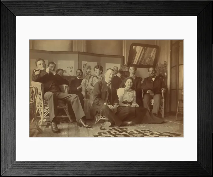 Framed Print : A social gathering in the veranda room, Dom Smith, Vladivostok, Russia, 1899. Creator: Frederick S. Pray Framed Print : A social gathering in the veranda room, Dom Smith, Vladivostok, Russia, 1899. Creator: Frederick S. Pray