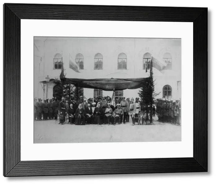Framed Print : Irkutsk Voluntary Fire Society. Community squad and police team, 1894 Creator: R Prorokov
