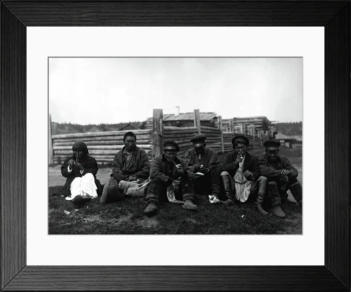 Framed Print : Pipe Smoking, 1890. Creator: Unknown