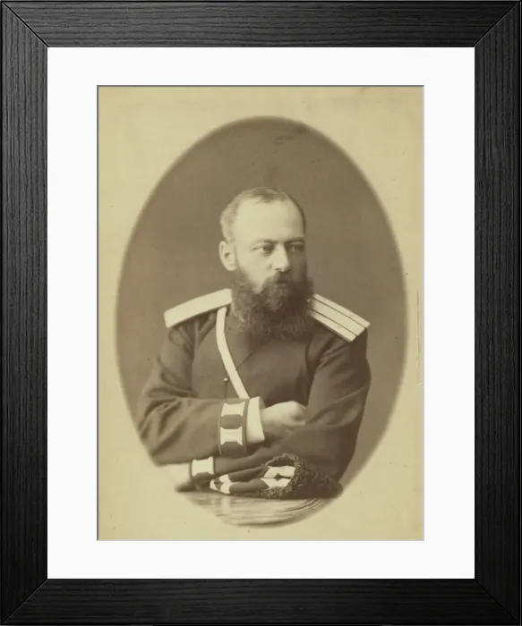 Framed Print : Makofski, half-length portrait, facing right, in police uniform, 1885. Creator: Unknown Framed Print : Makofski, half-length portrait, facing right, in police uniform, 1885. Creator: Unknown