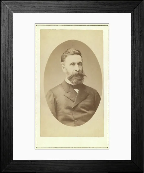 Framed Print : Nikolai Avksent'evich Manassin, head-and-shoulders portrait, facing slightly... between 1880 and 86 Creator: Unknown Framed Print : Nikolai Avksent'evich Manassin, head-and-shoulders portrait, facing slightly... between 1880 and 86 Creator: Unknown