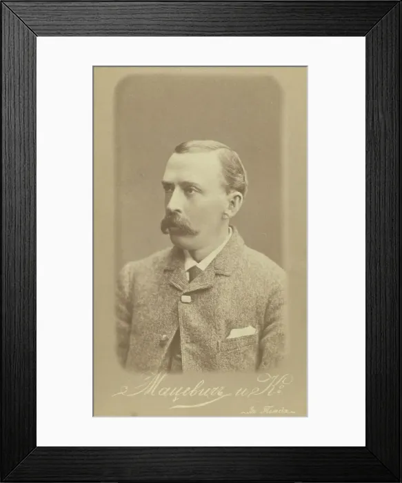 Framed Print : George Kennan, head-and-shoulders portrait, facing left, 1885. Creator: Unknown Framed Print : George Kennan, head-and-shoulders portrait, facing left, 1885. Creator: Unknown