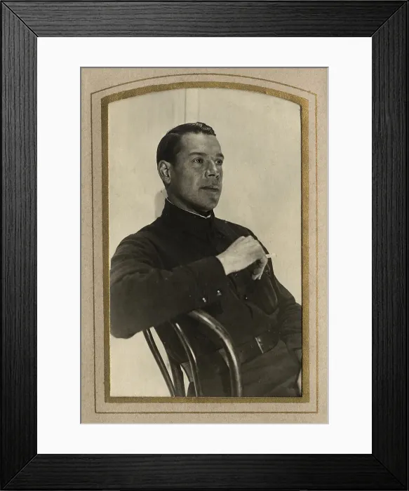 Framed Print : A young man in a military jacket, probably the son of A.F. Domishkevich, late 19th-early 20th cent. Creator: Unknown