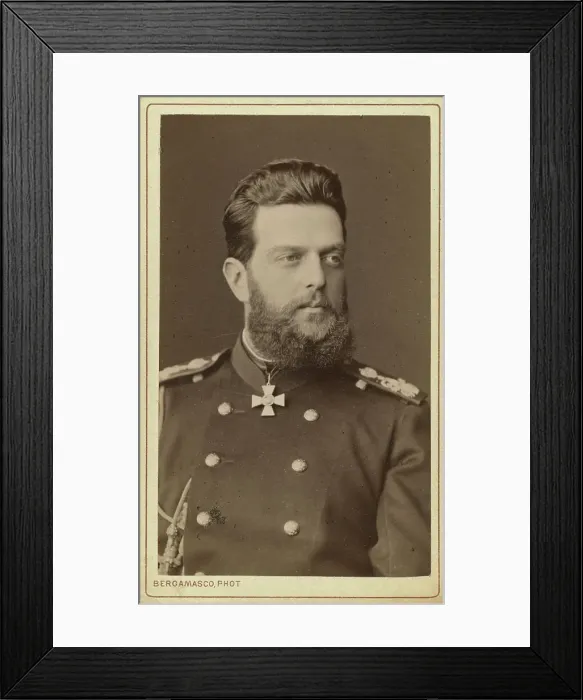 Framed Print : Grand Duke Vladimir Aleksandrovich, head-and-shoulders portrait, facing... between 1870 and 1880. Creator: Unknown Framed Print : Grand Duke Vladimir Aleksandrovich, head-and-shoulders portrait, facing... between 1870 and 1880. Creator: Unknown