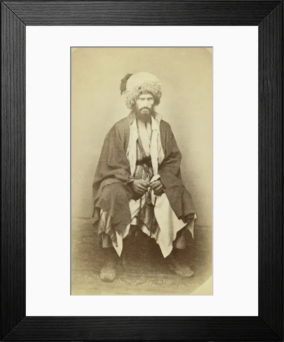 Framed Print : Full-length portrait of man, seated, facing front, between 1870 and 1886. Creator: Unknown Framed Print : Full-length portrait of man, seated, facing front, between 1870 and 1886. Creator: Unknown