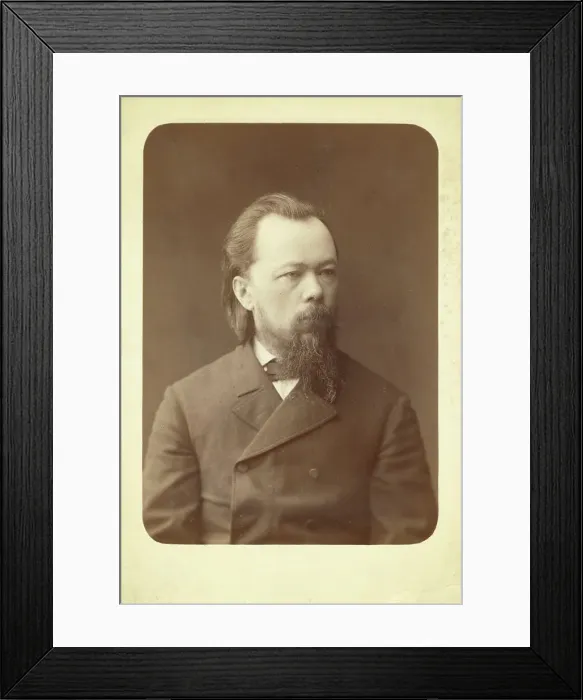 Framed Print : Half-length portrait of man, facing right, between 1880 and 1886. Creator: Unknown Framed Print : Half-length portrait of man, facing right, between 1880 and 1886. Creator: Unknown