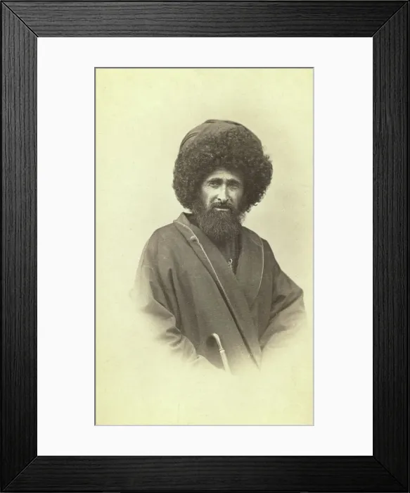 Framed Print : Half-length portrait of Georgian muezzin, facing front, between 1870 and 1886. Creator: Unknown Framed Print : Half-length portrait of Georgian muezzin, facing front, between 1870 and 1886. Creator: Unknown