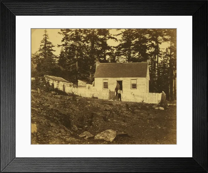 Framed Print : Bartlemy's house, Esquimalt Harbor, between 1858 and 1861. Creator: Unknown Framed Print : Bartlemy's house, Esquimalt Harbor, between 1858 and 1861. Creator: Unknown