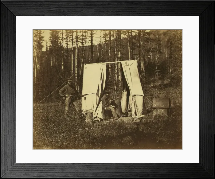 Framed Print : Observatory tent, N A [ie, North American] Boundary Commission, 1861. Creator: Unknown