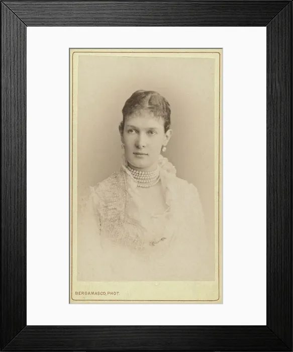 Framed Print : Grand Duchess Marie Paulovna (formerly Princess Marie of Mecklenburg-Schwerin...between 1870 and 80 Creator: Unknown) Framed Print : Grand Duchess Marie Paulovna (formerly Princess Marie of Mecklenburg-Schwerin...between 1870 and 80 Creator: Unknown)