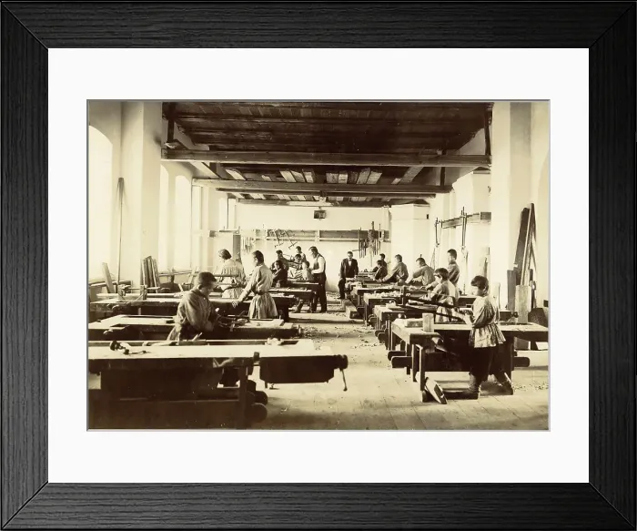 Framed Print : Ground floor of the main building. Locksmith's shop, 1898. Creator: Unknown Framed Print : Ground floor of the main building. Locksmith's shop, 1898. Creator: Unknown