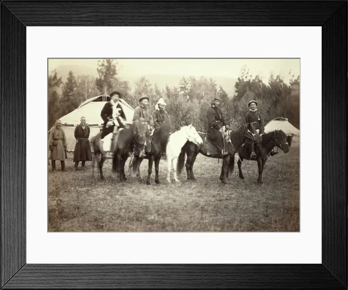 Framed Print : Khirgiz (ie, Kazakh) horsemen, between 1885 and 1886. Creator: Unknown Framed Print : Khirgiz (ie, Kazakh) horsemen, between 1885 and 1886. Creator: Unknown