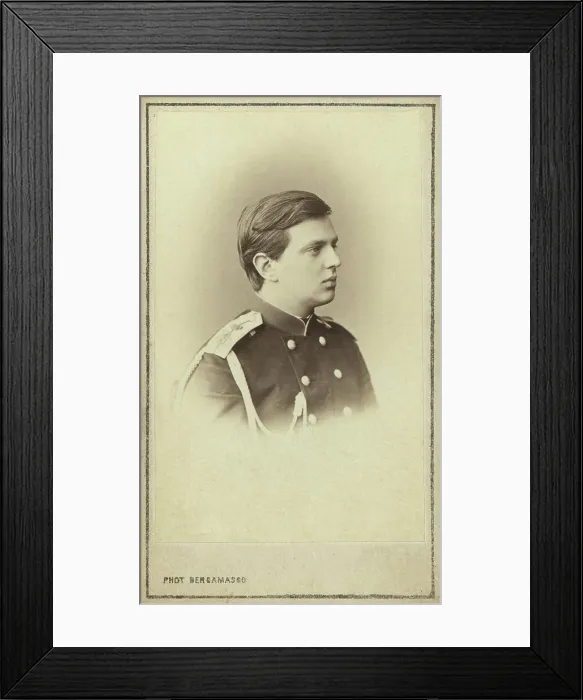 Framed Print : Grand Duke Vladimir Aleksandrovich, head-and-shoulders portrait, facing right, between 1860 and 1870 Creator: Unknown Framed Print : Grand Duke Vladimir Aleksandrovich, head-and-shoulders portrait, facing right, between 1860 and 1870 Creator: Unknown