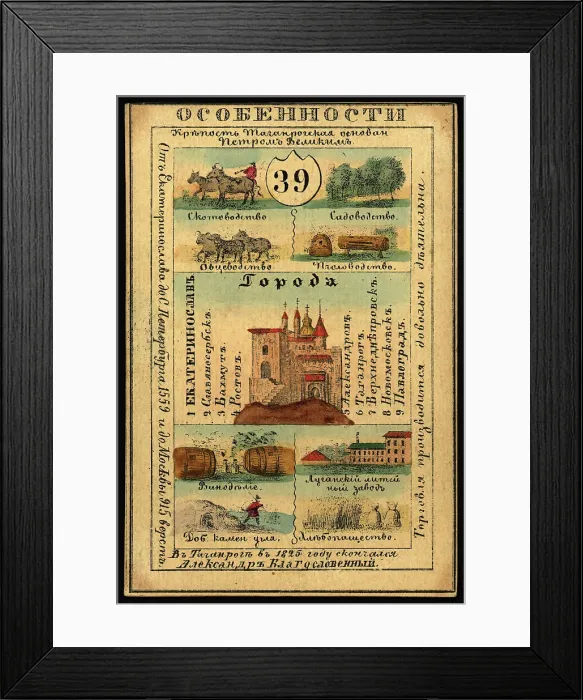 Framed Print : Ekaterinoslav Province, 1856. Creator: Unknown Framed Print : Ekaterinoslav Province, 1856. Creator: Unknown