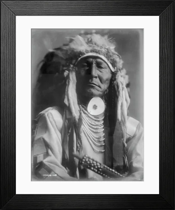 Framed Print : Bear Cut Ear, c1908. Creator: Edward Sheriff Curtis Framed Print : Bear Cut Ear, c1908. Creator: Edward Sheriff Curtis