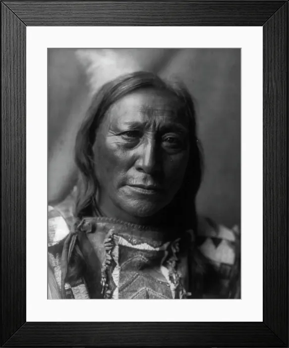 Framed Print : Hollow Horn Bear-Brulé, c1907. Creator: Edward Sheriff Curtis Framed Print : Hollow Horn Bear-Brulé, c1907. Creator: Edward Sheriff Curtis