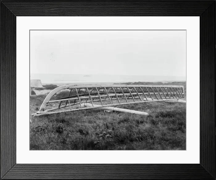 Framed Print : Umiak frame, Kotzebue, c1929. Creator: Edward Sheriff Curtis