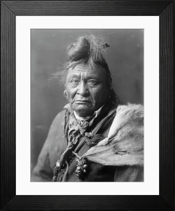 Framed Print : Hoop On the Forehead, c1908. Creator: Edward Sheriff Curtis Framed Print : Hoop On the Forehead, c1908. Creator: Edward Sheriff Curtis
