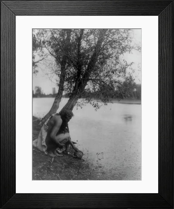 Framed Print : He perceived an earthen vessel, c1908. Creator: Edward Sheriff Curtis Framed Print : He perceived an earthen vessel, c1908. Creator: Edward Sheriff Curtis